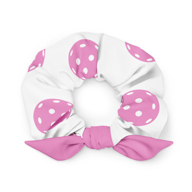 Pickleball Scrunchie with Removable Bow