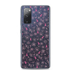 Breast Cancer Ribbon, Pink Floral, and Butterfly Clear Samsung Galaxy Case for S10, S20, S21, & S22