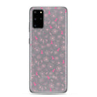 Breast Cancer Ribbon, Pink Floral, and Butterfly Clear Samsung Galaxy Case for S10, S20, S21, & S22