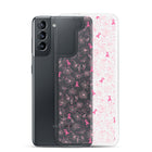 Breast Cancer Ribbon, Pink Floral, and Butterfly Clear Samsung Galaxy Case for S10, S20, S21, & S22