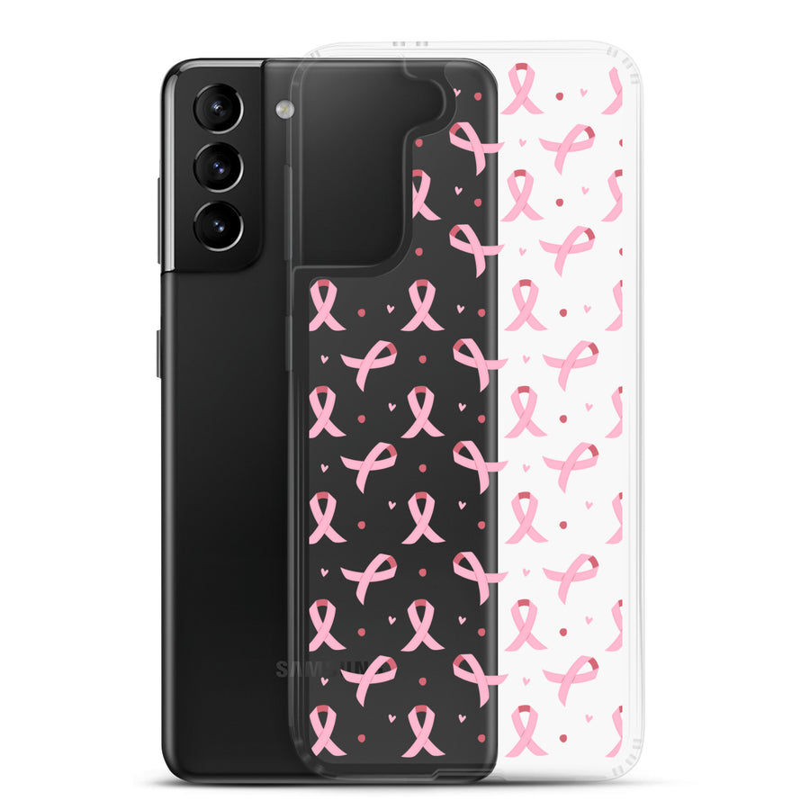 Breast Cancer Ribbon Clear Samsung Galaxy Case for S10, S20, S21, & S22
