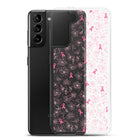 Breast Cancer Ribbon, Pink Floral, and Butterfly Clear Samsung Galaxy Case for S10, S20, S21, & S22