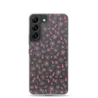 Breast Cancer Ribbon, Pink Floral, and Butterfly Clear Samsung Galaxy Case for S10, S20, S21, & S22