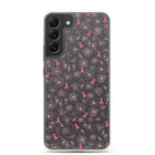Breast Cancer Ribbon, Pink Floral, and Butterfly Clear Samsung Galaxy Case for S10, S20, S21, & S22