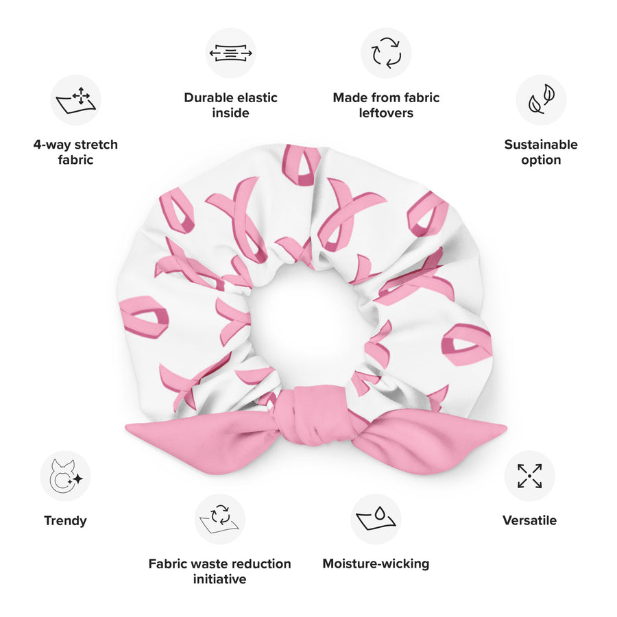 Breast Cancer Awareness Bow Scrunchie
