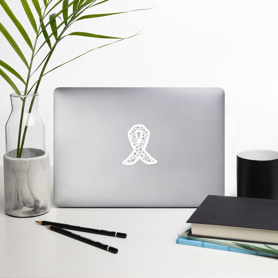 Floral & Butterfly Cancer Awareness Sticker
