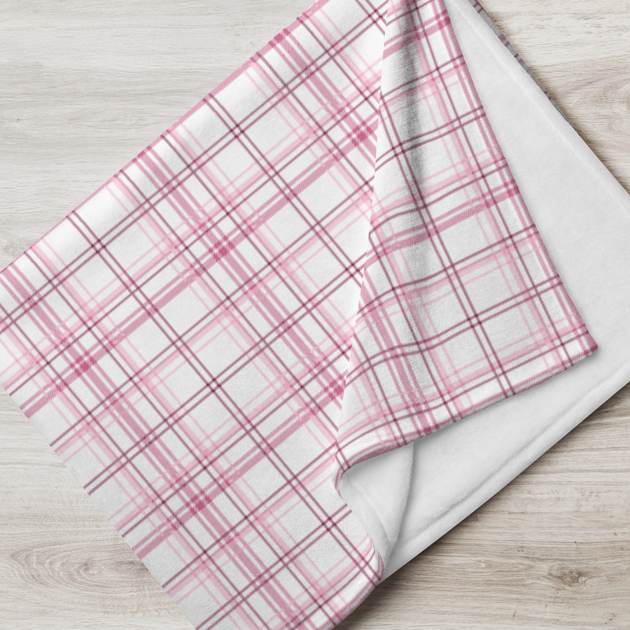 Breast Cancer Awareness Pink Flannel Throw Blanket (60"x80")