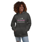 Women's Graphic Hoodie for Breast Cancer Awareness- I Am Enough