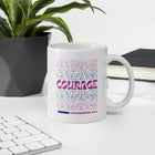 Retro Coffee Mug- Courage Conquers All