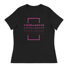 Courageous Women's Pink Graphic T-Shirt for Breast Cancer Awareness