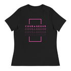 Courageous Women's Pink Graphic T-Shirt for Breast Cancer Awareness