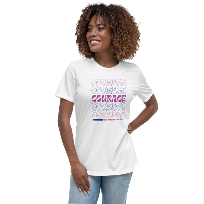 Retro Graphic T-Shirt - Courage Conquers All