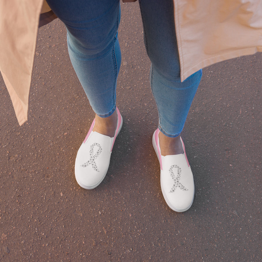 Breast Cancer Awareness Women’s Slip-On Canvas Shoes