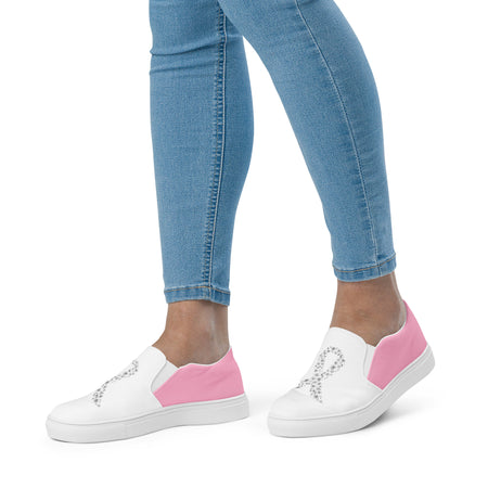 Breast Cancer Awareness Women’s Slip-On Canvas Shoes