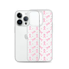 Breast Cancer Ribbon Clear iPhone Case for iPhone X, iPhone 11, iPhone 12, iPhone 13, & iPhone 14