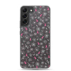 Breast Cancer Ribbon, White Floral, and Butterfly Clear Samsung Galaxy Case for S10, S20, S21, & S22