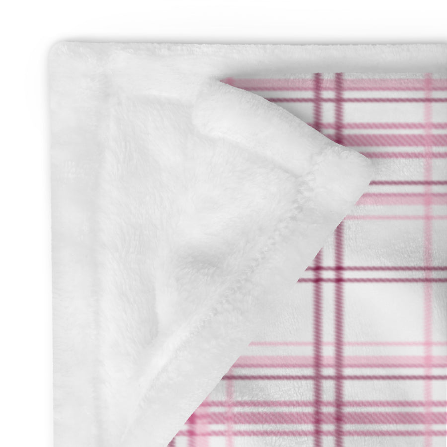 Breast Cancer Awareness Pink Flannel Throw Blanket (60"x80")