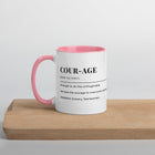 Courage Definition Coffee Mug with Color Accents