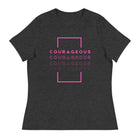 Courageous Women's Pink Graphic T-Shirt for Breast Cancer Awareness