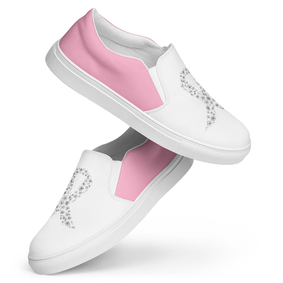 Breast Cancer Awareness Women’s Slip-On Canvas Shoes